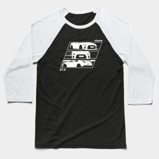 NISSAN GT-R R35 Black 'N White Archive 2 (Black Version) Baseball T-Shirt